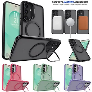For Samsung Galaxy S25 Plus/Ultra Magnetic Hybrid Case Lens Stand Holder Cover - Picture 1 of 36