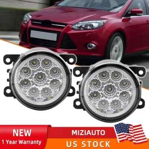 Front Clear Lens LED Bumper Fog Lights Lamps w/ Bulbs For Ford Focus 2012-2014 - Picture 1 of 13