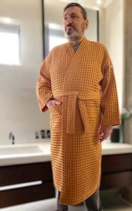 45% Rabatt Bademantel Waffel-Pique BioBaumwolle Unisex Hergestellt in Bayern XL - Bild 1 von 1
