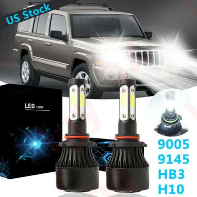4-сторонняя светодиодная лампа 9005 HB3 для Jeep Commander 2006-2010 Compass 2011-2013 - Изображение 1 из 4