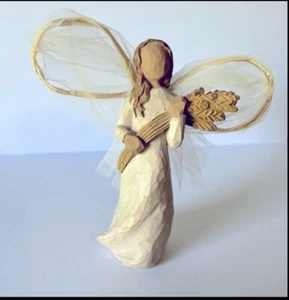 VTG Willow Tree Angel of Autumn One of Kind Figurine Modified Wings Farmhouse - Picture 1 of 12