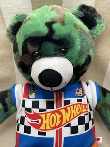 Hotwheels Build A Bear Camo Camouflage NASCAR Bear Outfit 18" Plush Teddy BAB - Picture 1 of 3