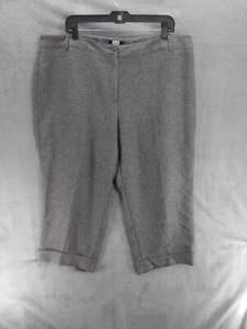 Studio 1940 Cropped Cuffed Capri Dress Pants Women 20W Plus Gray Tweed Straight - Picture 1 of 10