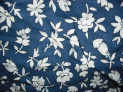 FALDA CAMA Pottery Barn Kids PBK TWIN Azul Marino Floral Flores Polvo Volantes  Foto 1 de 2