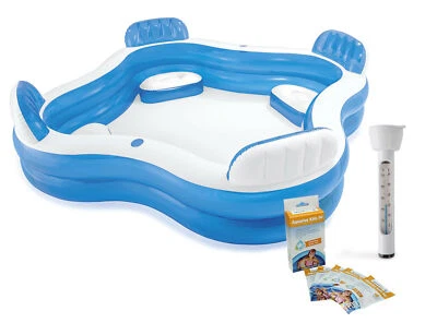 INTEX 56475NP Swimcenter Family Lounge Pool 229x229x66cm Planschbecken + Zubehör