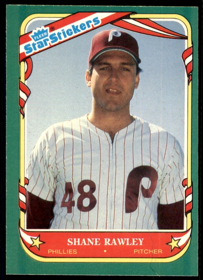 1987 FLEER STAR STICKERS SHANE RAWLEY PHILADELPHIA PHILLIES #96 - Image 1 of 2