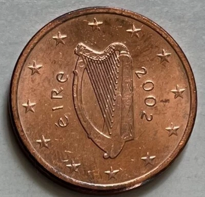 Irlanda 5 centavos 2002 - arpa celta/gaélica Foto 1 de 4