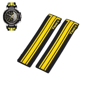 21mm Black Rubber Strap For Tissot T-Race T0484272705201 T610033168 - Picture 1 of 7