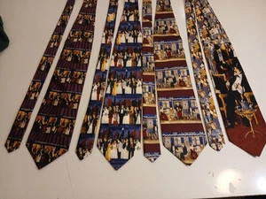 Guy Buffet Collection 58" Neck Ties 100% Silk Hand Made In Italy Lot Of 4 - Picture 1 of 12