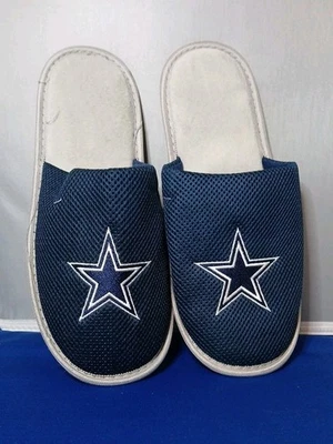 Dallas Cowboys NFL FOCO Big Logo Colorblock Mesh Slide Slippers Navy Size XL - Image 1 of 4