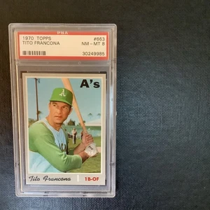 1970 Topps #663 Tito Franconia Psa 8 Centered - Bild 1 von 1
