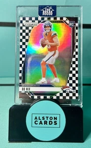 2024 Panini Prizm Bo Nix Checker Checkerboard Rookie SSP Denver Broncos - Bild 1 von 2