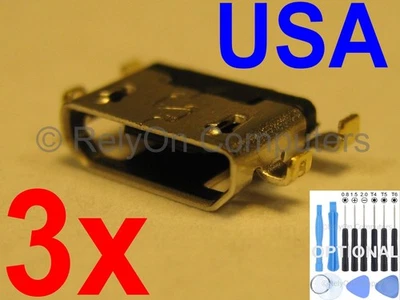 Lote 3x Porta Carregador de Carregamento Micro USB Para Alcatel One Touch POP ICON A564C EUA - Imagem 1 de 4