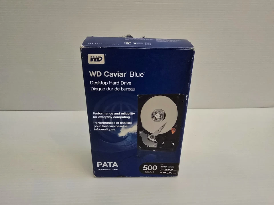 Western Digital WD Caviar Blue 500GB 16MB Cache IDE PATA HDD – Open Box, Sealed - Image 1 of 4