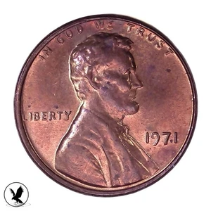 1971 DDO Lincoln Cent FS-1971-101, Exact Coin, Mint State Red Brown RB - Picture 1 of 2