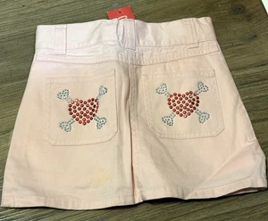 NEW Gymboree DADDY'S ROCKSTAR Pink Hearts SKORT Skirt Shorts - SZ 4 - NWT - Picture 1 of 5