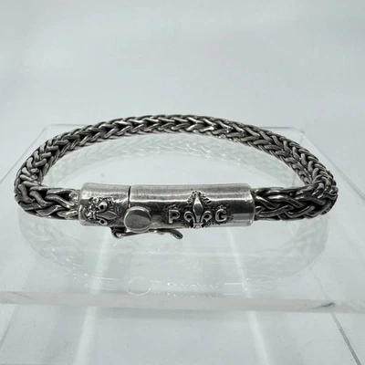 Pulseira Philip Gavriel 283676 prata esterlina tecido 0,25" varejo: US$ 340 - 7,5" - Imagem 1 de 4