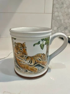 Taza de gres Denby England colección de animales salvajes taza de tigre gato grande selva - Imagen 1 de 8
