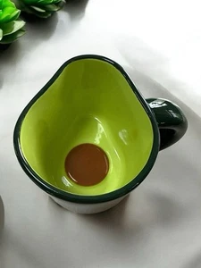 Taza de gres verde con forma de aguacate 🥑 grande lo suficientemente grande para sopa - Imagen 1 de 5