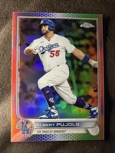 2022 Topps Chrome Base Refractor #84 Albert Pujols - Los Angeles Dodgers - Picture 1 of 2