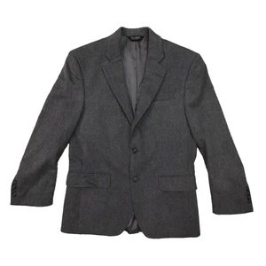 Jos A Bank Grey Cashmere Lambswool Blend 2 Button Blazer Jacket size 38S - Picture 1 of 12
