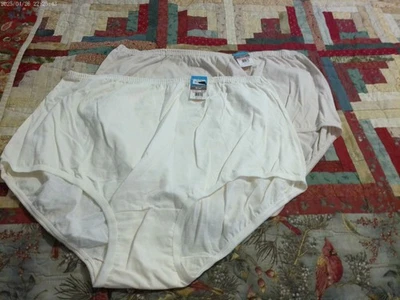 2 pares de bragas de algodón beige y marfil Vanity Fair 15319 Perfectly Yours *NUEVAS* 10 Foto 1 de 3