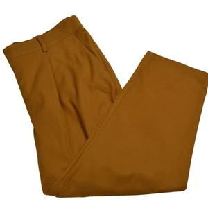 Loft Outlet Women's Camel Cotton Tapered Leg Pull-On Pants Pleated XL Comfy Soft - Picture 1 of 9