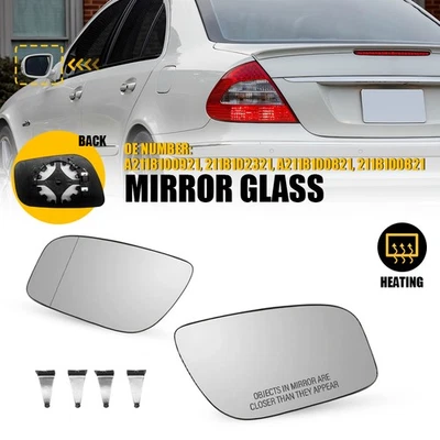 Par de cristales de espejo térmico para Mercedes-Benz W211 E320 Clase E modelos 2007-2009 Foto 1 de 4