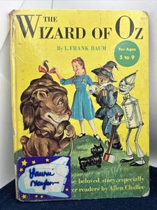 Antique The Wizard of Oz Frank Baum 1950 Hardback Beautiful Illustrations - Picture 1 of 14