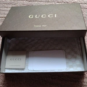 Gucci Cartera Larga Cuero Auténtico Usado 78k Yen Logo Clásico Auténtico - Imagen 1 de 8