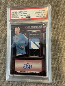 2023-24 Panini Obsidian Erling Haaland /15 Red Patch Auto PSA 8.5 Auto 10 š„š„ - Picture 1 of 2