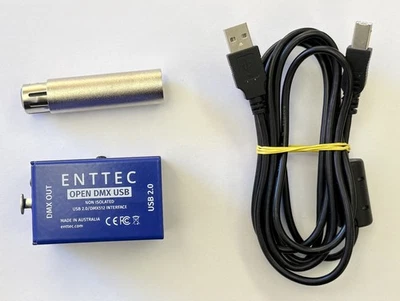 ENTTEC Open DMX USB Interface with DMX Adaptor Tested Working Stage/Lighting - Image 1 of 3