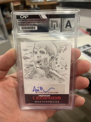 2025 Horror Legends Masterpieces Ari Lehman Autograph Sketch JEFF WARD 1/1 CAP - Image 1 of 4