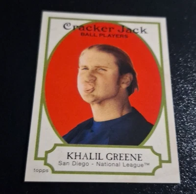 Mini pegatina de béisbol 2005 Topps Cracker Jack SP #106 ¡Khalil Greene Padres L@@K! Foto 1 de 2