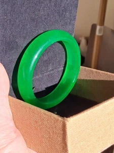 BURMESE TYPE A JADEITE IMPERIAL GREEN COLOUR BANGLE, QUALITY HIGH ICE FEI CUI - Picture 1 of 24
