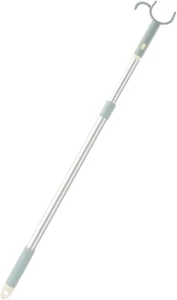 Reach Stick Long Pole with Hook 45" Extendable Clothes Stick Pole Garment Hook P - Picture 1 of 12
