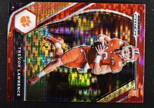 2021 Prizm Draft Picks Base Red Pulsar #106 Trevor Lawrence - Clemson Tigers