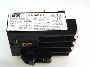 IMO U12/16E 0.9 Thermal Overload Relay 0.6-0.9A for MC10-22 Contactors MBJ1-01 - Picture 1 of 3