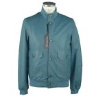 Emilio Romanelli Blue Leather Men's Jacket Authentic