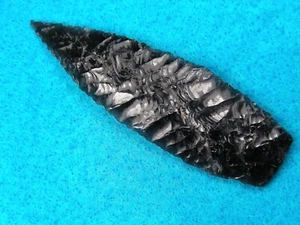 OBSIDIAN LANCE 2-1/2" OREGON Authentic Indian Relics - Picture 1 of 20
