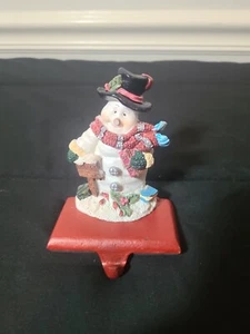 K's Collection Snowman Resin And Cast Iron Stocking Hanger Preowned (Chiped) - Picture 1 of 8