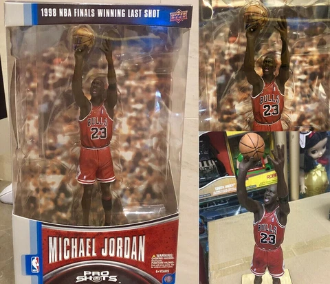 NBA 1998 Finals Winning Last Shot Michael Jordan Pro MJ Figures Basketball Card Cover