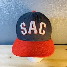 SACRAMENTO RIVER CATS hat fitted gray / orange cap MiLB - size 7 1/2