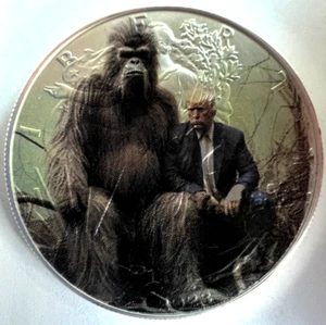 Sasquatch Big Foot and Trump American Silver Eagle 1oz .999 Silber Dollar Münze - Bild 1 von 5