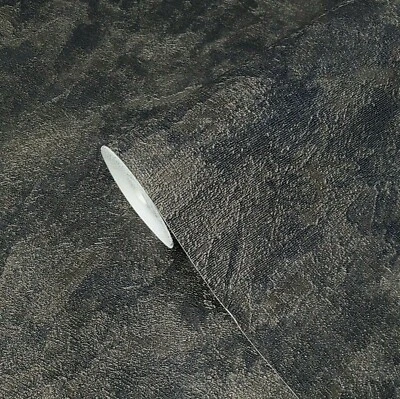 Papel Pintado Bronce Oscuro Metálico Texturizado Liso Imitación Tela Revestimientos Rollos 3D Foto 1 de 4