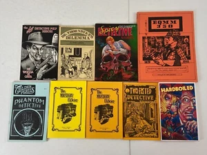 Detective Mystery Noir Pulp Fiction Fanzine Magazine 9pc Lot Detective Heroes - Picture 1 of 8