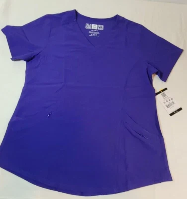 Wonderwink renovar exfoliantes mujer 2 bolsillos cuello en V top púrpura mediano 6134 Foto 1 de 4