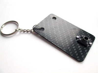 Keyring from Honda RA107 BAR Genuine Original F1 Car Carbon Fiber Part Plate - Image 1 of 4