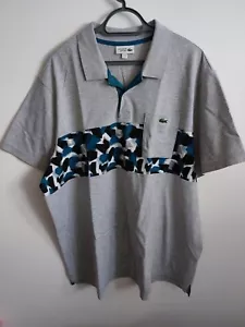 LACOSTE 4XL (SIZE 9) GREY POLO SHIRT VERY GOOD USED CONDITION - Picture 1 of 15