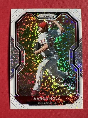2021 Panini Prizm White Sparkle Prizm #147 Aaron Nola Philadelphia Phillies - Image 1 of 2
